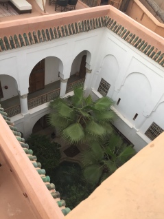 View of the courtyard from the rooftop terrace